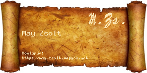 May Zsolt névjegykártya