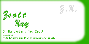 zsolt may business card